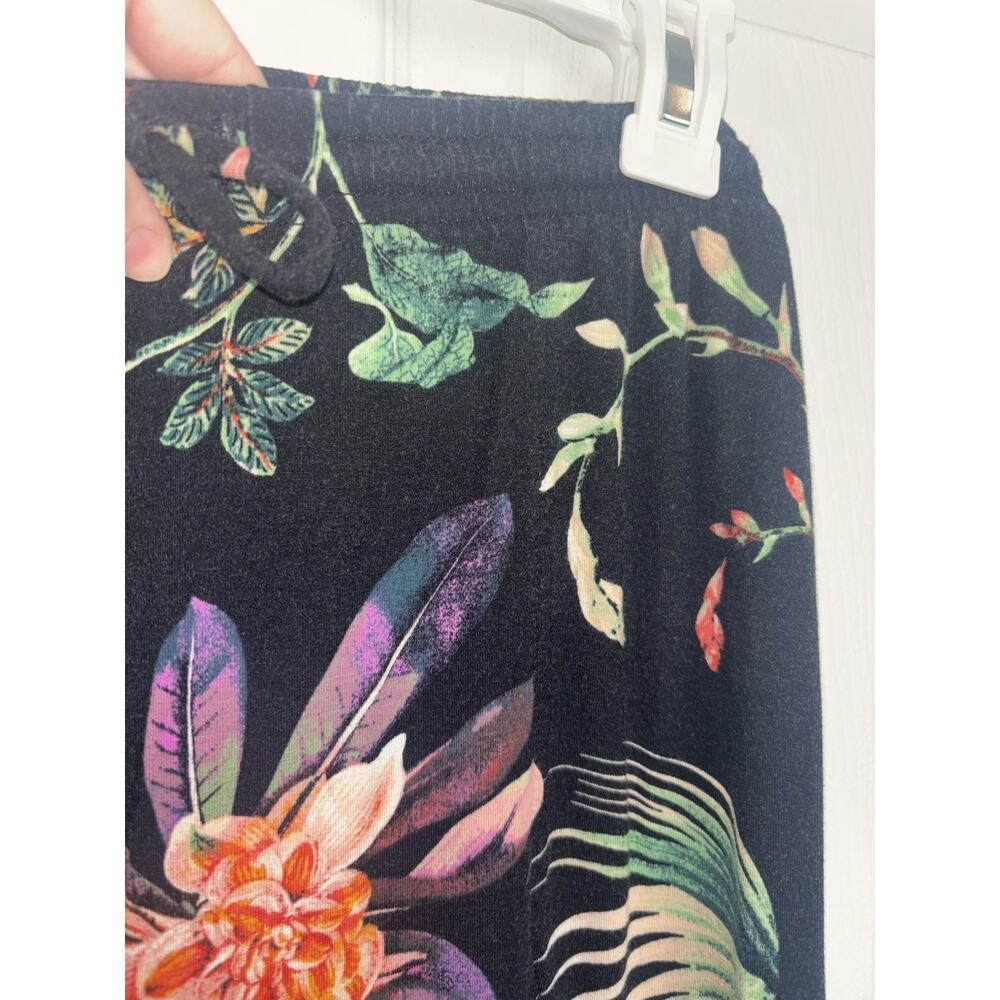 Soma Cool Nights Tropical Floral Piped Short Sleeve Top Pants PJ Set M/L - Picture 9 of 13